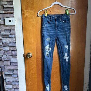 Women's Blue and Navy Jeans